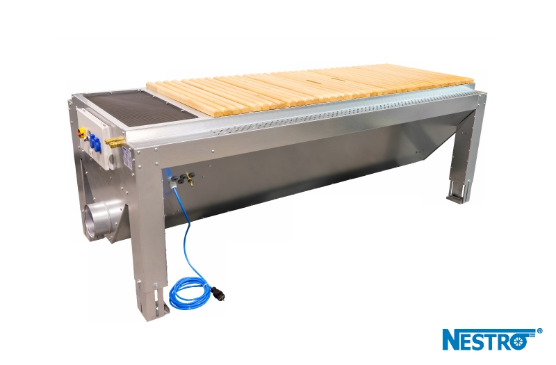 Industrial Nestro downdraft table for dust and chip extraction in workshops