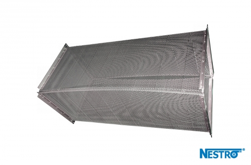 Ausblas-Verteiler-Kanal aus Lochblech 650x650 mm, 1250 lg.